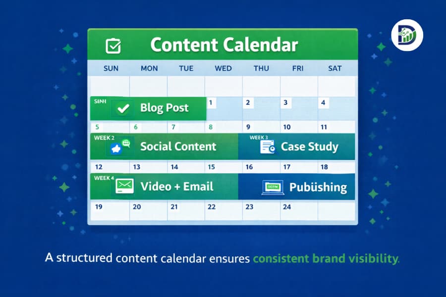 Content Calendar Example - Digitaara